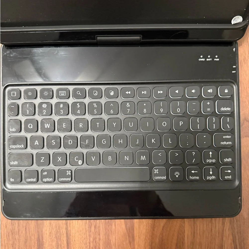 Sleek Black Tablet Keyboard with Protective Case